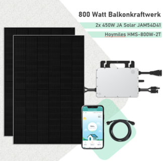 800-Watt-Balkonkraftwerk-900WP-JA-Solar-bifaziale-N-Typ-Module-und-Hoymiles-HMS-800W-2T-Wechselrichter-mit-WLAN