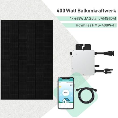 400-Watt-Balkonkraftwerk-445WP-JA-Solar-bifaziale-N-Typ-Module