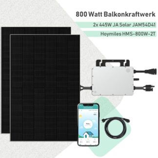 800-Watt-Balkonkraftwerk-890WP-JA-Solar-bifaziale-N-Typ-Module-und-Hoymiles-HMS-800W-2T-Wechselrichter-mit-WLAN