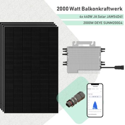 2000-Watt-Balkonkraftwerk-JA-Solar-bifaziale-N-Typ-Module-und-DEYE-SUNM200G4